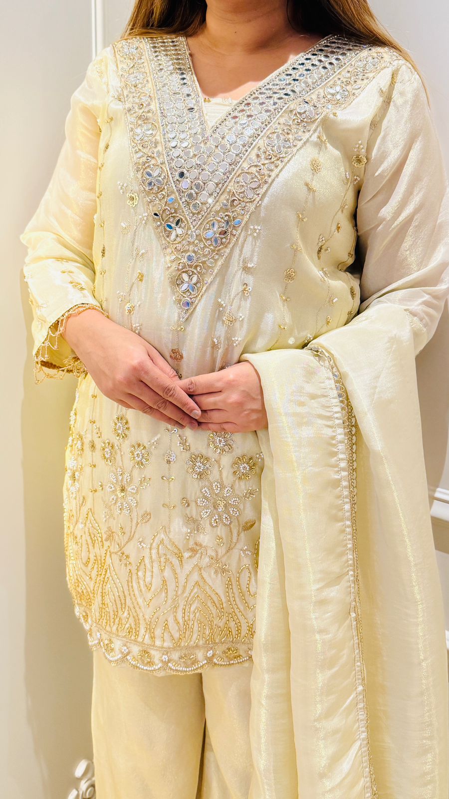 Zunaira Handwork Suit- Beige